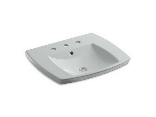 Kohler K-2381-8-95; Kelston (TM) self-rimming lavatory with 8"" centers; in Ice Grey; Discontinued Product