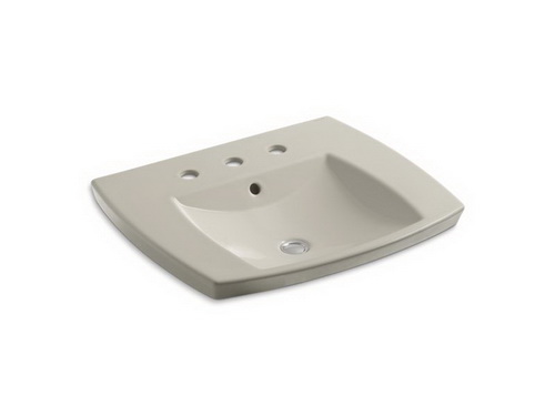Kohler K-2381-8-G9; Kelston (TM) self-rimming lavatory with 8"" centers; in Sandbar; Discontinued Product