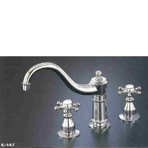 Kohler K-147-CV Antique kitchen sink faucet with swing spout and s