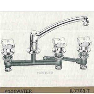 Kohler K-7763 Triton kitchen sink faucet with swing spout and th