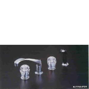 Kohler K-7765-FCV Flair kitchen sink faucet with swing spout and sid