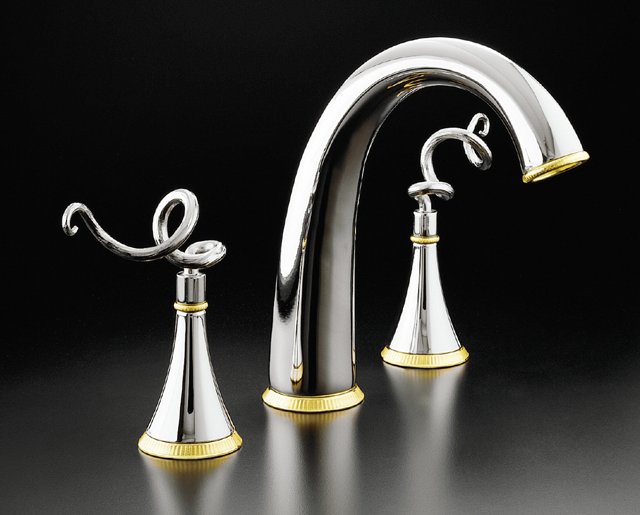 Kohler K-T614-4T Finial Art deck-mount high-flow bath faucet tri