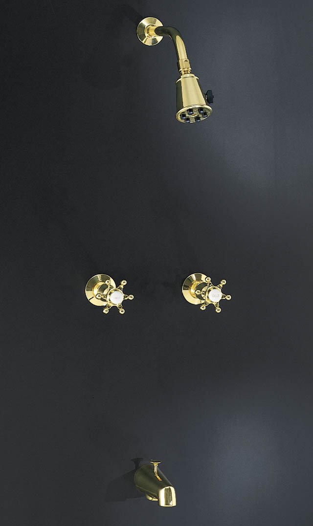 Kohler K-120-3 Antique Bath and Shower Faucet Six-Prong Handl