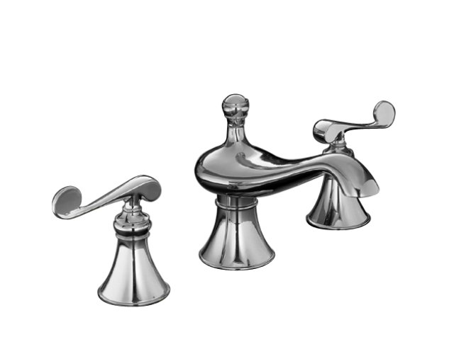 Kohler K-T16122-4 Revival(R) bath-mount high-flow bath faucet trim with scroll lever handles valve not included