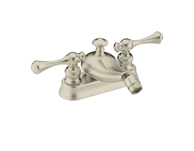 Kohler K-16131-4A-BN; Revival (R) centerset bidet faucet with traditional lever handles; in Vibrant Brushed Nickel; Discontinued Product