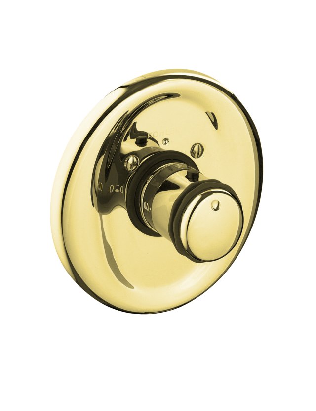 Kohler K-T9494-7-PB MasterShower(R) thermostatic mixing valve trim with cylinder handle valve not included; Discontinued Product