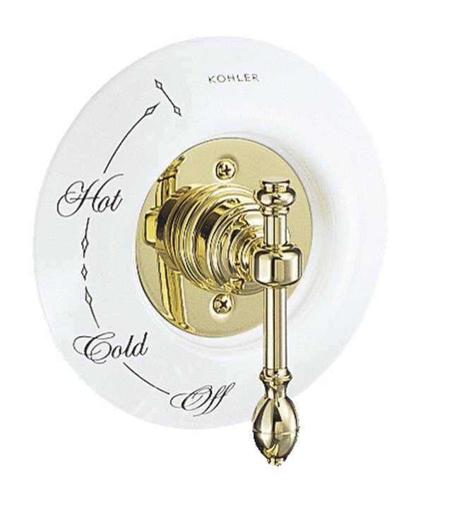 Kohler K-T6810-4D IV Georges Brass(R) Rite-Temp(R) pressure-balancing valve trim with lever handle valve not included