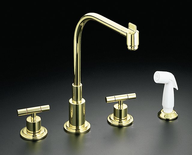 Kohler K-8220-K Taboret Kitchen Sink Base Faucet with Escutcheo
