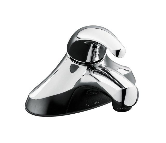 Kohler K-15199-F Coralais(R) single-control centerset lavatory faucet with lever handle and flexible supplies less drain
