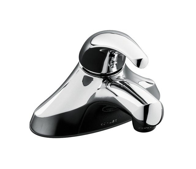 Kohler K-15199-P Coralais(R) single-control centerset lavatory faucet with ground joints less drain