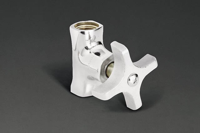 Kohler K-7678 Straight stop with four arm handle and 1/2"" NPT