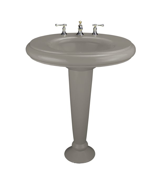 Kohler K-2000-1 Revival(R) pedestal lavatory with transitional pedestal and single-hole faucet drilling