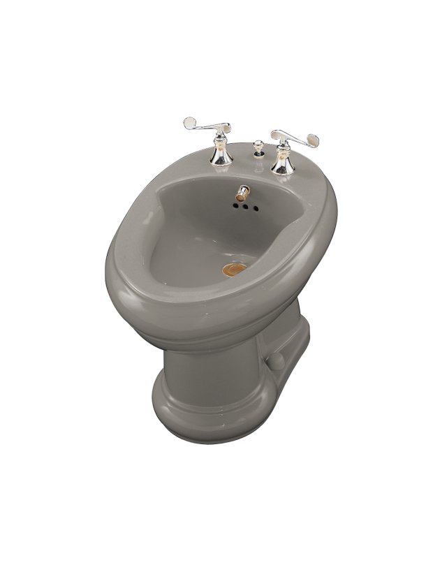 Kohler K-4830 Revival(R) bidet plumbed for horizontal spray bidet faucet