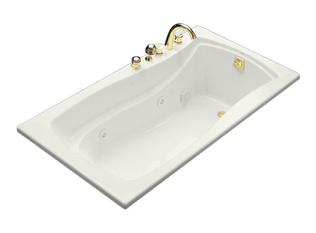 Kohler K-1224-HB-0; Mariposa (R) 5.5' whirlpool with custom pump location and heater; in White