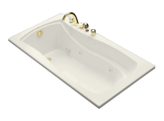 Kohler K-1224-L-96; Mariposa (R) 5.5' whirlpool with flange and left-hand drain; in Biscuit