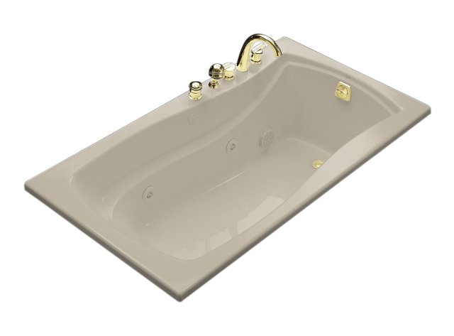 Kohler K-1224-HB Mariposa(R) 5.5' whirlpool with custom pump location and heater