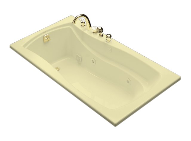 Kohler K-1224-LH Mariposa(R) 5.5' whirlpool with flange left-hand drain and heater