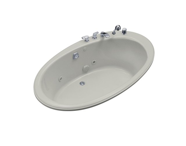 Tercet 5 ft. Acrylic Oval Drop-in Whirlpool Bathtub in White with Heater Tercet 5 ft. Acrylic Oval Drop-in Whirlpool Bathtub in White with Heater