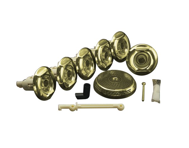 Kohler K-9696-AF; Flexjet (TM) whirlpool trim kit with six jets; in Vibrant French Gold