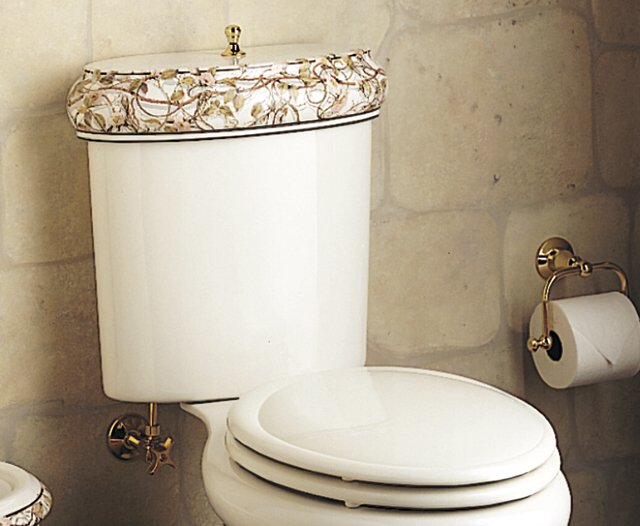 Kohler K-14241-BR Briar Rose Tank Lid and Seat