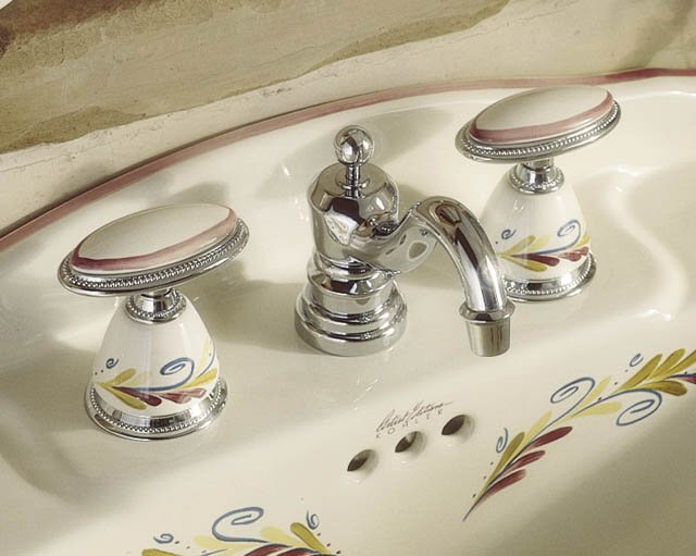 Kohler K-258-EP Antique(TM) Epernay(TM) ceramic handle insets and skirts