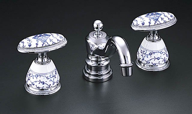 Kohler K-258-TF Antique(TM) Ankara(TM) ceramic handle insets and skirts