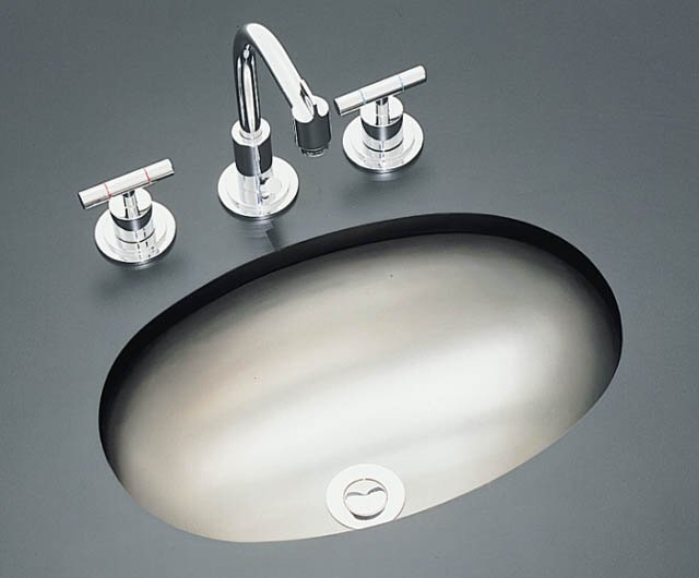 Kohler K-2611-SU Bolero self-rimming/undercounter lavatory with Satin finish less undercoat