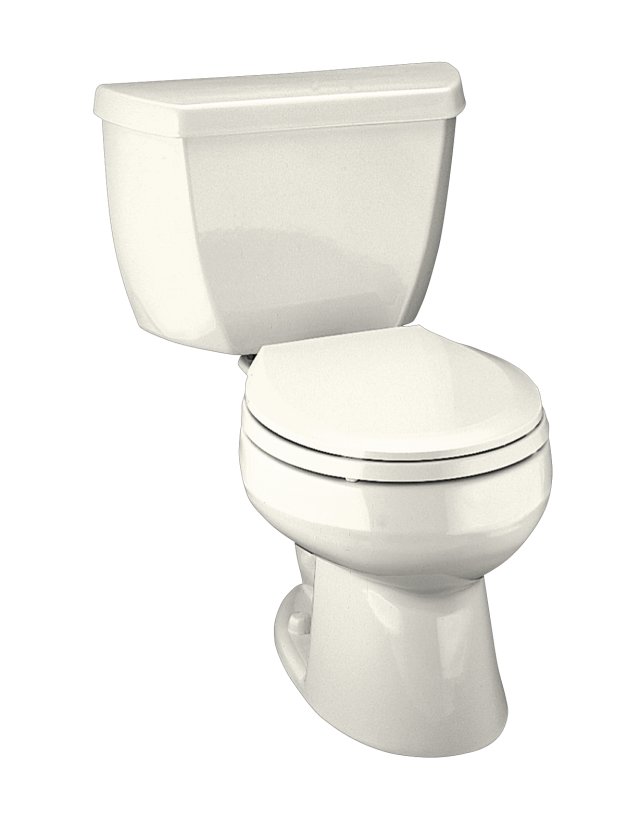 Kohler K-3423-X Wellworth two-piece round-front Peacekeeper toilet wit