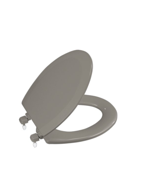 Kohler K-4712-T Triko(TM) elongated molded toilet seat with closed-front cover and plastic hinges