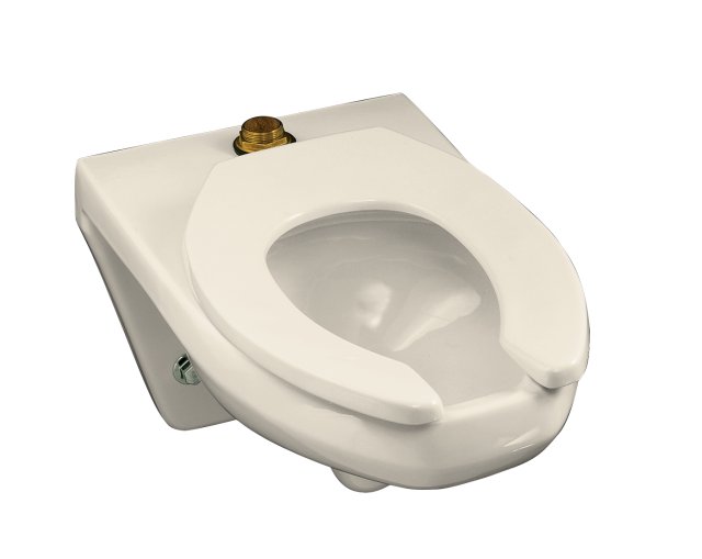 Kohler K-4330 Kingston(TM) elongated wall-hung bowl with top spud less seat