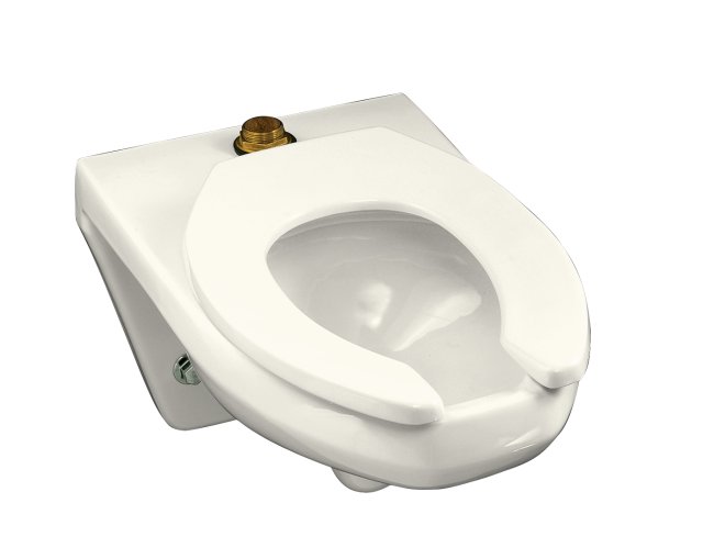 Kohler K-4330-L Kingston(TM) wall-hung bowl with top spud and bedpan lugs less seat