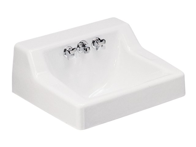 Kohler K-2703 Hampton(TM) wall-mount lavatory with factory-installed Triton(R) faucet