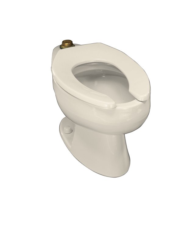 Kohler K-4350 Wellcomme(TM) elongated toilet bowl with top spud