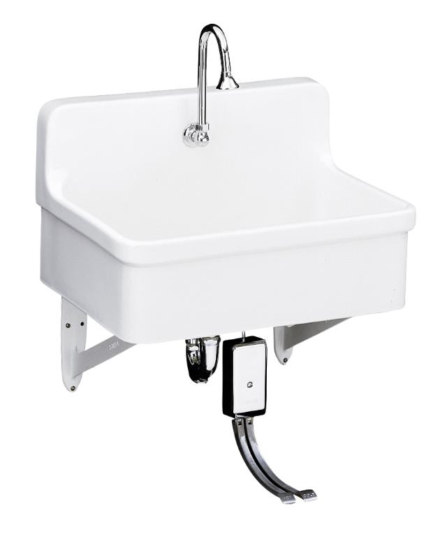 Kohler K-12784 Gilford(TM) scrub-up/plaster sink with single-hole faucet drilling 24"" x 22""