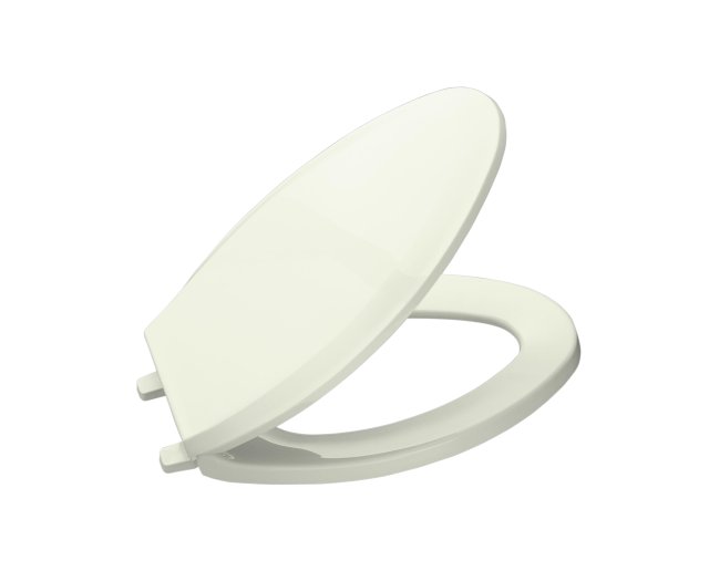Kohler K-4652-NG; Lustra (TM) elongated closed-front toilet seats s; in Tea Green