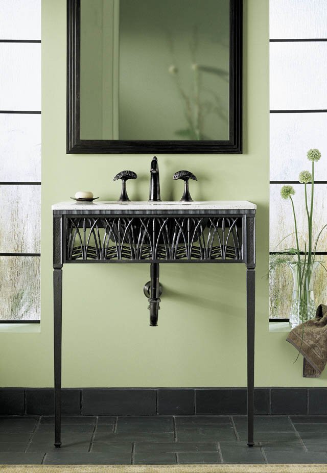 Kohler K-6890-P Cattails Iron console table legs/apron/frame