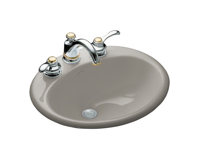 Kohler K-2905-8R Farmington(TM) self-rimming lavatory with 8"" centers and soap/lotion dispenser drilling on right