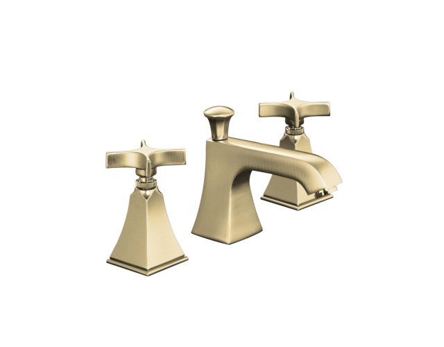 Kohler K-454-3S Memoirs(R) widespread lavatory faucet with Stately design and cross handles
