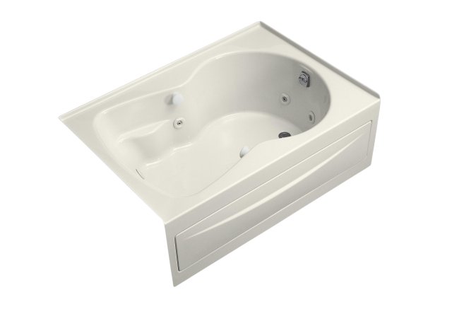 Kohler K-1196-HR Synchrony(R) 5' whirlpool with integral apron heater right-hand drain and softgrip grip handles