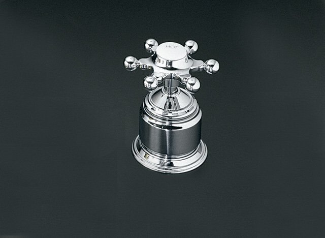 Kohler K-T135-3D Antique(TM) bath- or deck-mount high-flow bath valve trim with six-prong handles requires ceramic handle skirts valve not included