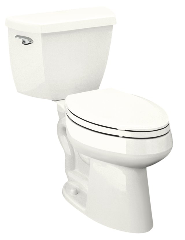 Kohler K-3519-T Highline(TM) Comfort Height(TM) elongated 1.1 gpf toilet with tank cover locks and left-hand trip lever less seat