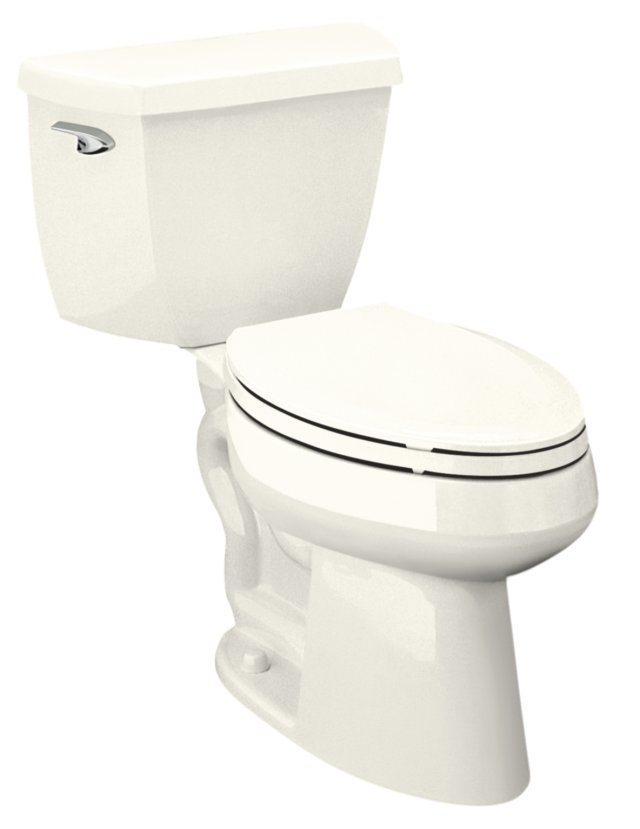 Kohler K-3519 Highline(R) Comfort Height(TM) elongated 1.1 gpf toilet with left-hand trip lever less seat