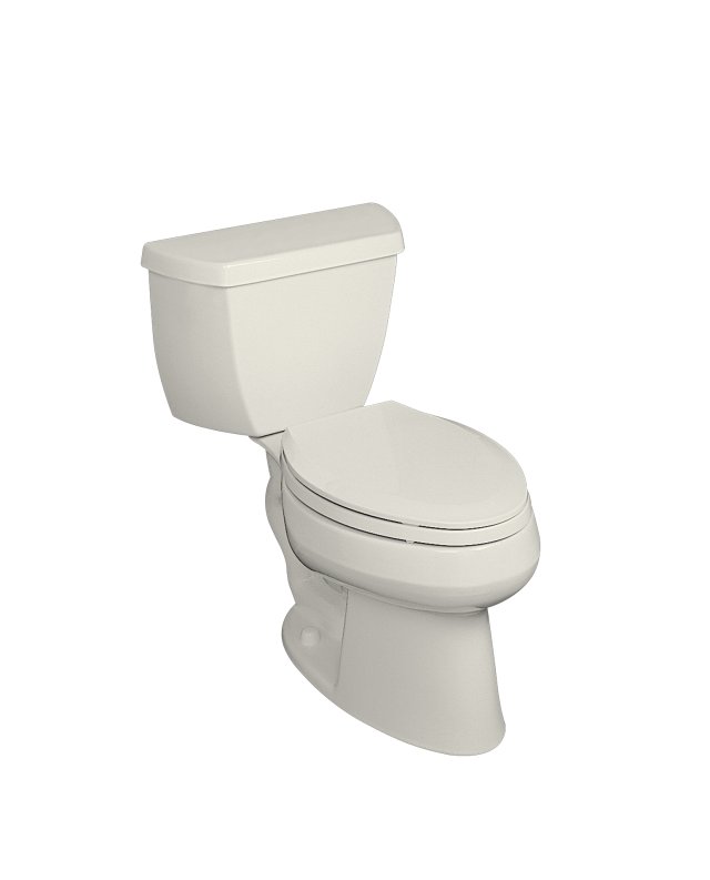 Kohler K-3422-XU Wellworth two-piece elongated Peacekeeper toilet with