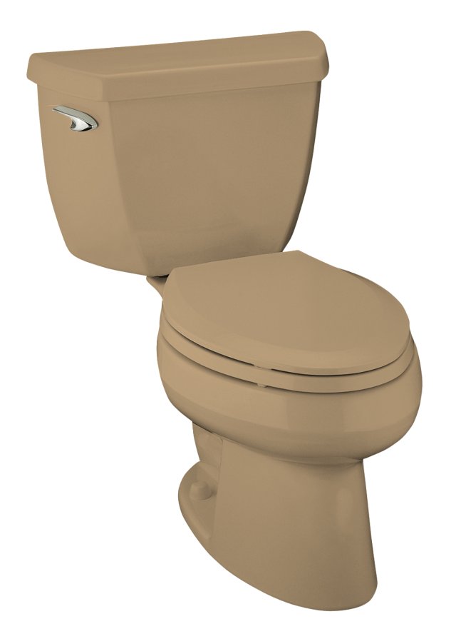 Kohler K-3531-T Wellworth(R) Pressure Lite(TM) elongated 1.1 gpf toilet with tank cover locks and left-hand trip lever less seat