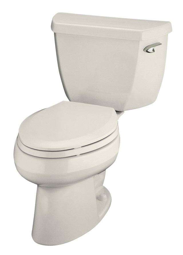 Kohler K-3505-RA-96; Wellworth (R) Pressure Lite (R) elongated 1.4 gpf toilet with right-hand trip lever less seat; in Biscuit