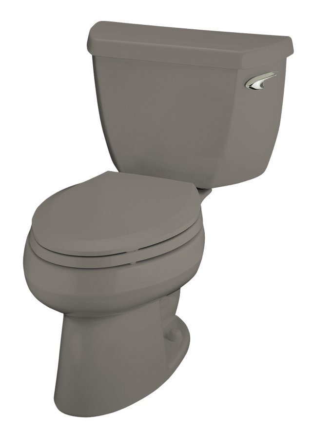 Kohler K-3432-RA Wellworth(R) two-piece elongated toilet with right-hand trip lever less seat