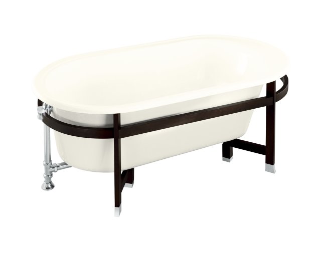 Kohler K-727-2B Iron Works(R) Tellieur(R) bath with Biscuit exterior and Black Forest surround