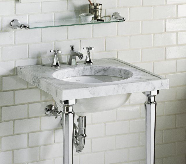 Kohler K-3023 Kathryn(R) 24"" x 22"" marble console tabletop with 8"" centers