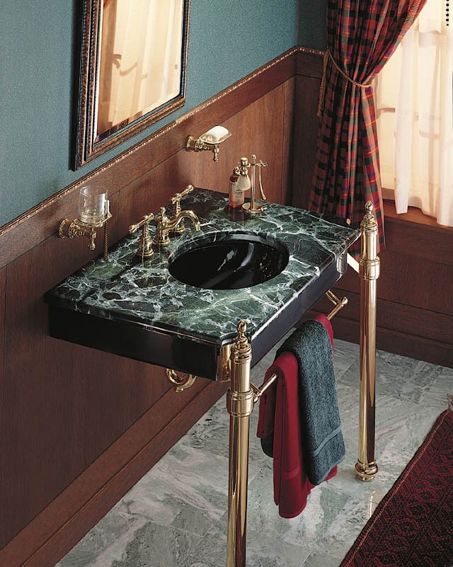 Kohler K-3005 Natural Marble console tabletop precut for 17"" x 14"" undercounter lavatory
