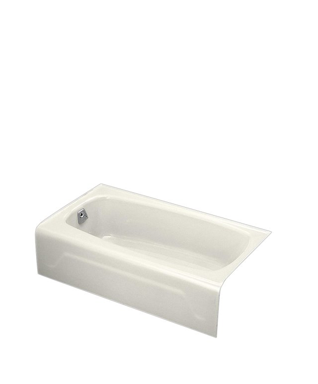 Kohler K-745-96; Seaforth (TM) bath with left-hand drain; in Biscuit